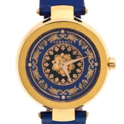 Versace Blue Gold Plated Stainless Steel Mystique Foulard VK6020013 Women's Wristwatch 38MM For Women -Versace Official Website luxury women versace used watches p250884 004