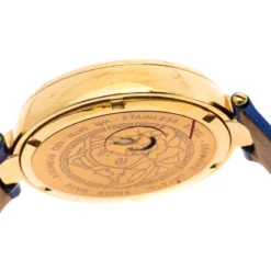 Versace Blue Gold Plated Stainless Steel Mystique Foulard VK6020013 Women's Wristwatch 38MM For Women -Versace Official Website luxury women versace used watches p250884 005