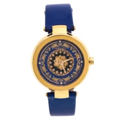 Versace Blue Gold Plated Stainless Steel Mystique Foulard VK6020013 Women's Wristwatch 38MM For Women