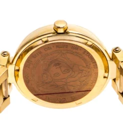 Versace Gold Plated Stainless Steel Mystique Hibiscus Women's Wristwatch 38MM For Women -Versace Official Website luxury women versace used watches p250892 001