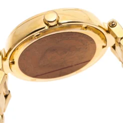 Versace Gold Plated Stainless Steel Mystique Hibiscus Women's Wristwatch 38MM For Women -Versace Official Website luxury women versace used watches p250892 006