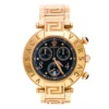 Versace Black Rose Gold Plated Steel Aion 68C Women's Wristwatch 40 Mm For Women