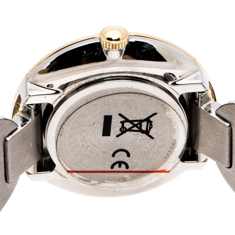 Versace White Gold Tone Signature Medusa Stud Icon VERF008 Women's Wristwatch 26 Mm For Women 4 Versace White Gold Tone Signature Medusa Stud Icon VERF008 Women's Wristwatch 26 Mm For Women - Image 4