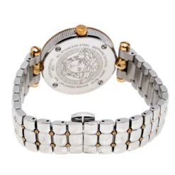 Versace Quilted Silver Two-Tone Stainless Steel Micro Vanitas VQM Women's Wristwatch 30 Mm For Women -Versace Official Website luxury women versace used watches p263536 007
