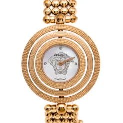 Versace Mother Of Pearl Rose Gold Plated Stainless Steel Eon 80Q Women's Wristwatch 39 Mm For Women -Versace Official Website luxury women versace used watches p264198 001