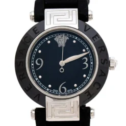 Versace Black Ceramic Stainless Steel Rubber Reve 92Q Women's Wristwatch 35 Mm For Women -Versace Official Website luxury women versace used watches p264207 004