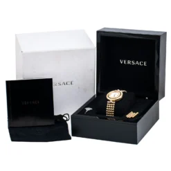 Versace Mother Of Pearl Rose Gold Plated Stainless Steel Eon 79Q-IC Women's Wristwatch 33 Mm For Women -Versace Official Website luxury women versace used watches p294918 003 scaled