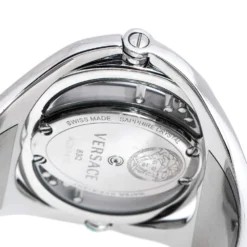 Versace Silver Stainless Steel Diamonds Eclissi 83Q Women's Wristwatch 39 Mm For Women -Versace Official Website luxury women versace used watches p299195 003