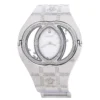 Versace Silver Stainless Steel Diamonds Eclissi 83Q Women's Wristwatch 39 Mm For Women