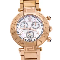 Versace Mother Of Pearl Rose Gold Plated Steel Reve 68C Women's Wristwatch 40 Mm For Women -Versace Official Website luxury women versace used watches p299214 005