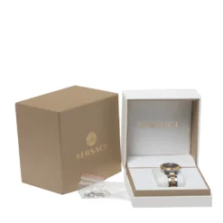 Versace Blue Two-Tone Stainless Steel Dylos VQD140016 Women's Wriswatch 35 Mm For Women -Versace Official Website luxury women versace used watches p306669 002