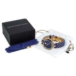 Versace Blue Rose Gold Plated Stainless Steel Vanitas K7Q Women's Wristwatch 40 Mm For Women -Versace Official Website luxury women versace used watches p314322 009