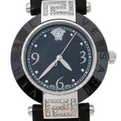 Versace Black Ceramic And Stainless Steel Diamond Reve 92Q Women's Wristwatch 35 Mm For Women -Versace Official Website luxury women versace used watches p327701 006