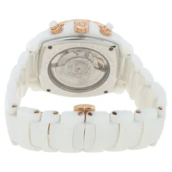 Versace White Ceramic Rose Gold Plated Stainless Steel Diamond DV One 11CC Unisex Wristwatch 40 Mm For Women -Versace Official Website luxury women versace used watches p336061 003