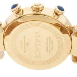 Versace White Mother Of Pearl Gold Plated Steel Diamond Python Leather Reve 68C Women's Wristwatch 40 Mm For Women -Versace Official Website luxury women versace used watches p336822 004