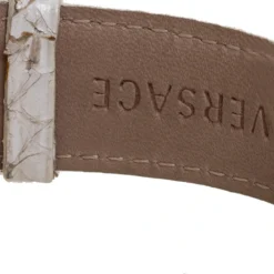 Versace White Mother Of Pearl Gold Plated Steel Diamond Python Leather Reve 68C Women's Wristwatch 40 Mm For Women -Versace Official Website luxury women versace used watches p336822 008