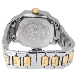 Versace White Yellow Gold Plated And Stainless Steel Dylos VQD140016 Women's Wristwatch 35 Mm For Women -Versace Official Website luxury women versace used watches p351999 002