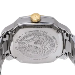 Versace White Yellow Gold Plated And Stainless Steel Dylos VQD140016 Women's Wristwatch 35 Mm For Women -Versace Official Website luxury women versace used watches p351999 003