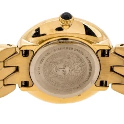 Versace Gold Tone Stainless Steel V-Flare VEBN Women's Wristwatch 28 Mm For Women -Versace Official Website luxury women versace used watches p356008 002