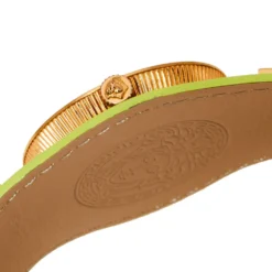 Versace Yellow Green Rose Gold Plated Stainless Steel V Signature VLA070014 Women's Wristwatch 35 Mm For Women -Versace Official Website luxury women versace used watches p358383 004