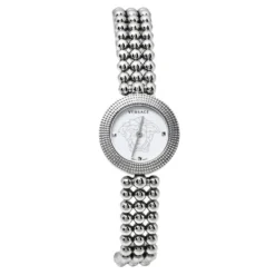 Versace White Stainless Steel Eon Soiree 94Q Quartz Women's Wristwatch 27 MM For Women