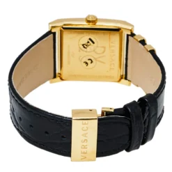 Versace Black Yellow Gold Plates Stainless Steel Diamond VD25 VQF020015 Women's Wristwatch 30 Mm For Women -Versace Official Website luxury women versace used watches p380270 002