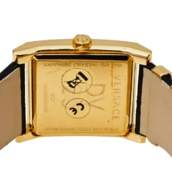 Versace Black Yellow Gold Plates Stainless Steel Diamond VD25 VQF020015 Women's Wristwatch 30 Mm For Women -Versace Official Website luxury women versace used watches p380270 003