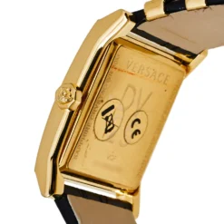 Versace Black Yellow Gold Plates Stainless Steel Diamond VD25 VQF020015 Women's Wristwatch 30 Mm For Women -Versace Official Website luxury women versace used watches p380270 004