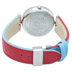 Versace Blue Stainless Steel & Leather Palazzo VCO 070017 Women's Wristwatch 37mm For Women -Versace Official Website luxury women versace used watches p387922 004