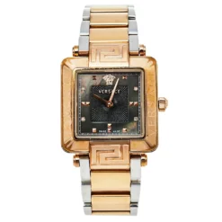 Versace Mother Of Pearl Two Tone Stainless Steel Reve Carre 88Q Women's Wristwatch 30 Mm For Women