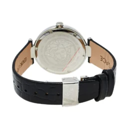 Versace Black Stainless Steel Leather Diamonds Hibiscus Mystique I9Q91D9HI S009 Women's Wristwatch 38 Mm For Women -Versace Official Website luxury women versace used watches p401769 002
