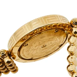 Versace Mother Of Pearl Yellow Gold Plated Stainless Steel Eon 79Q Women's Wristwatch 33.5 Mm For Women -Versace Official Website luxury women versace used watches p408761 004