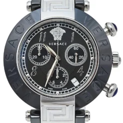 Versace Black Ceramic & Stainless Steel Reve 95C Women's Wristwatch 40 Mm For Women -Versace Official Website luxury women versace used watches p411952 007