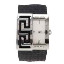 Versace White Stainless Steel V-Greca Women's Wristwatch 38MM For Women -Versace Official Website luxury women versace used watches p41220 003