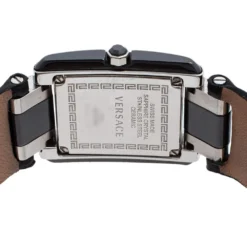 Versace Black Stainless Steel & Ceramic Leather Era 70Q Women's Wristwatch 24 Mm For Women -Versace Official Website luxury women versace used watches p417242 005