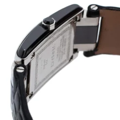 Versace Black Stainless Steel & Ceramic Leather Era 70Q Women's Wristwatch 24 Mm For Women -Versace Official Website luxury women versace used watches p417242 006
