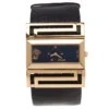 Versace Black Gold-Plated Stainless Steel Beauville Women's Wristwatch 40MM For Women