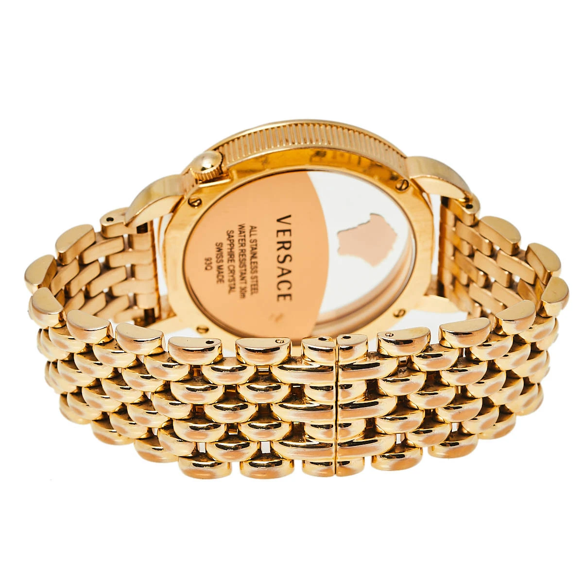 Versace Purple Gold Plated Stainless Steel Krios 93Q Women's Wristwatch 38 Mm For Women 5 Versace Purple Gold Plated Stainless Steel Krios 93Q Women's Wristwatch 38 Mm For Women - Image 5