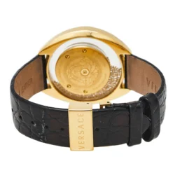 Versace Black Gold Plated Stainless Steel & Leather Destiny Spirit 86Q Women's Wristwatch 39 Mm For Women -Versace Official Website luxury women versace used watches p448321 003