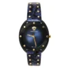 Versace Blue Ion Plated Steel Leather Shadov VEBM00418 Women's Wristwatch 38 Mm For Women