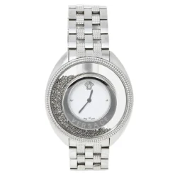 Versace White Stainless Steel Destiny Spirit 86Q Women's Wristwatch 39 Mm For Women