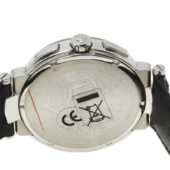 Versace White Stainless Steel Leather Mystique VFG01 0013 Men's Wristwatch 46 Mm For Men -Versace Official Website luxury women versace used watches p460050 008