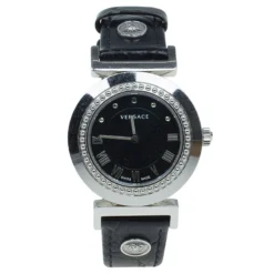 Versace Black Stainless Steel Vanity Women's Wristwatch 35MM For Women -Versace Official Website luxury women versace used watches p46374 003