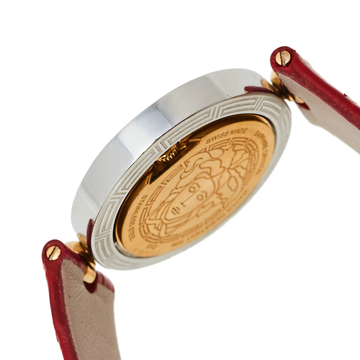 Versace Red Two Tone Stainless Steel Leather Diamond Eon Ellipsis 91Q Women's Wristwatch 32 Mm X 40 Mm For Women 8 Versace Red Two Tone Stainless Steel Leather Diamond Eon Ellipsis 91Q Women's Wristwatch 32 Mm X 40 Mm For Women - Image 8