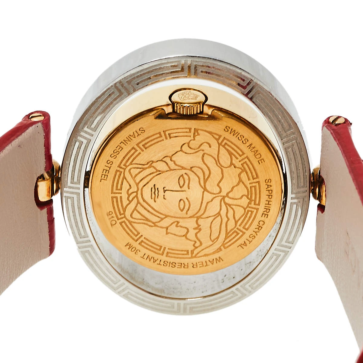 Versace Red Two Tone Stainless Steel Leather Diamond Eon Ellipsis 91Q Women's Wristwatch 32 Mm X 40 Mm For Women 5 Versace Red Two Tone Stainless Steel Leather Diamond Eon Ellipsis 91Q Women's Wristwatch 32 Mm X 40 Mm For Women - Image 5