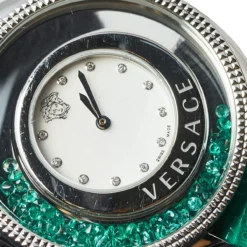 Versace Mother Of Pearl Stainless Steel Lizard Destiny Precious 86Q Women's Wristwatch 40 Mm For Women -Versace Official Website luxury women versace used watches p465641 001