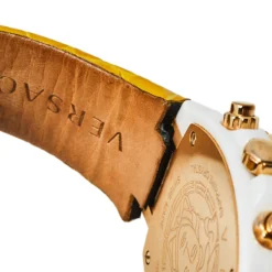 Versace Blue Ceramic & Gold Tone Stainless Steel Leather DV One 28C Women's Wristwatch 42 Mm For Women -Versace Official Website luxury women versace used watches p467105 004