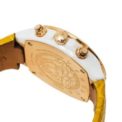 Versace Blue Ceramic & Gold Tone Stainless Steel Leather DV One 28C Women's Wristwatch 42 Mm For Women -Versace Official Website luxury women versace used watches p467105 006