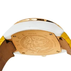 Versace Blue Ceramic & Gold Tone Stainless Steel Leather DV One 28C Women's Wristwatch 42 Mm For Women -Versace Official Website luxury women versace used watches p467105 1626346505 010