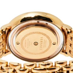 Versace Gold Tone Stainless Steel Venus VFH Women's Wristwatch 39 Mm For Women -Versace Official Website luxury women versace used watches p468869 002